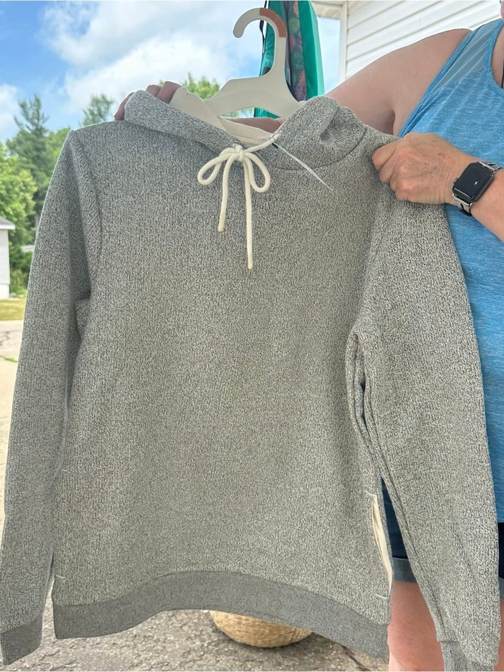 Goodfellow & Co Gray Marled Hoodie Sweatshirt